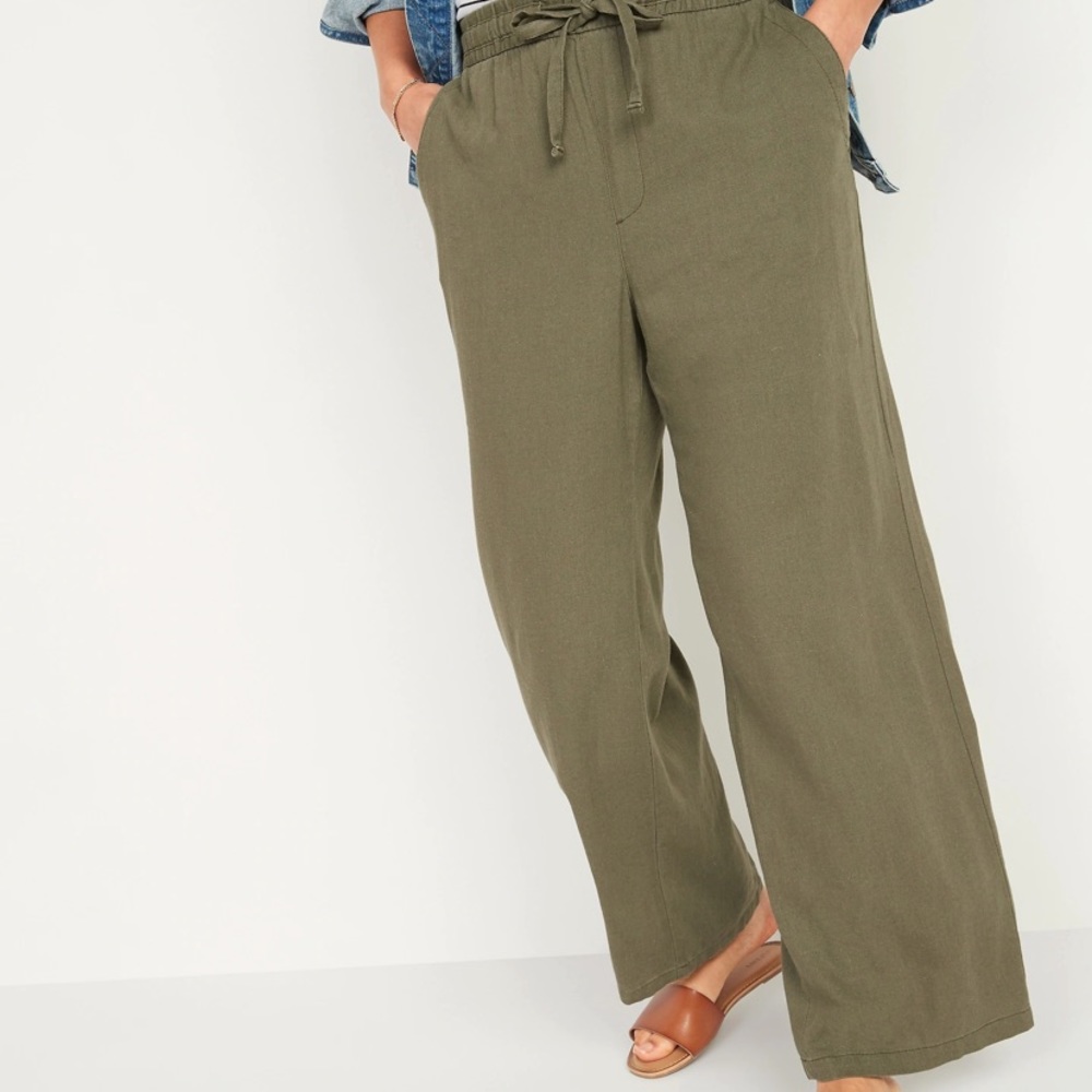 Old Navy High Waist Linen Pants! In Stores now
